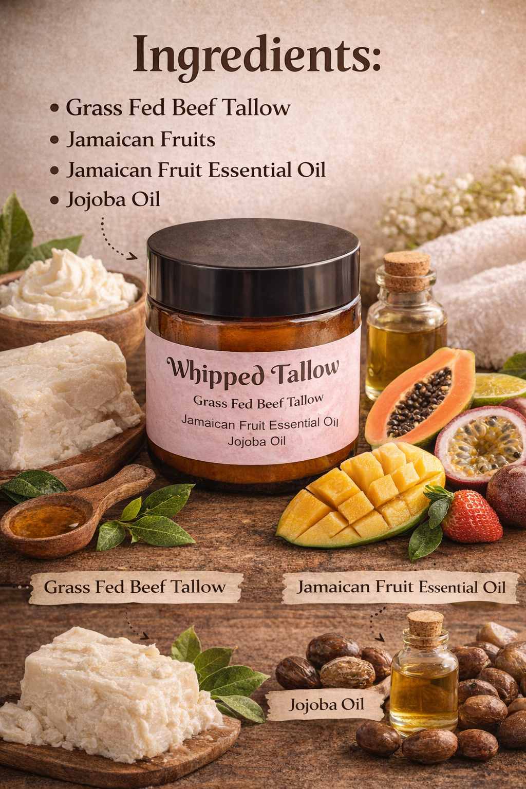 Whipped Tallow Moisturizing Hand Cream